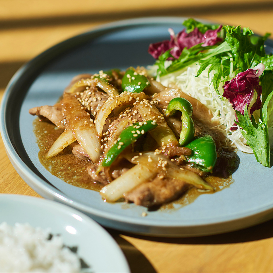 豚肩ロース がごめ昆布しょうゆの生姜焼き ゆず風味