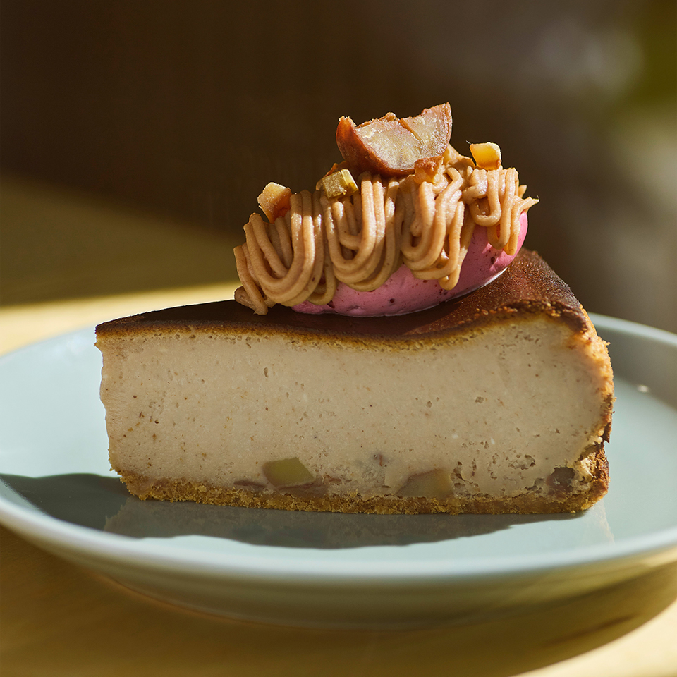 マロン&ハスカップ バスクチーズケーキ